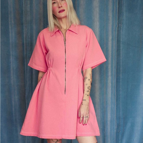 Rust Utility Dress - Picture 3 of 4